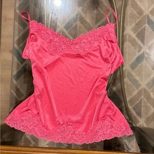 Worthington pink Lace Detail Top